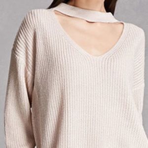 Plus size Chocker-Neck sweater
